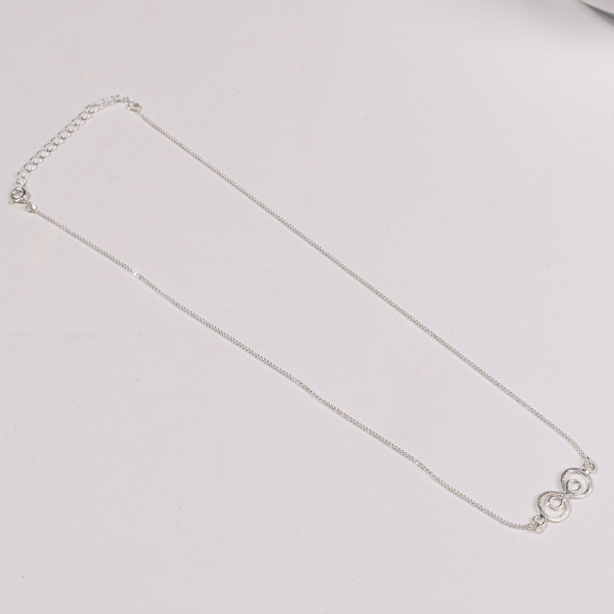 Infinity Flat Wire Pendant Necklace