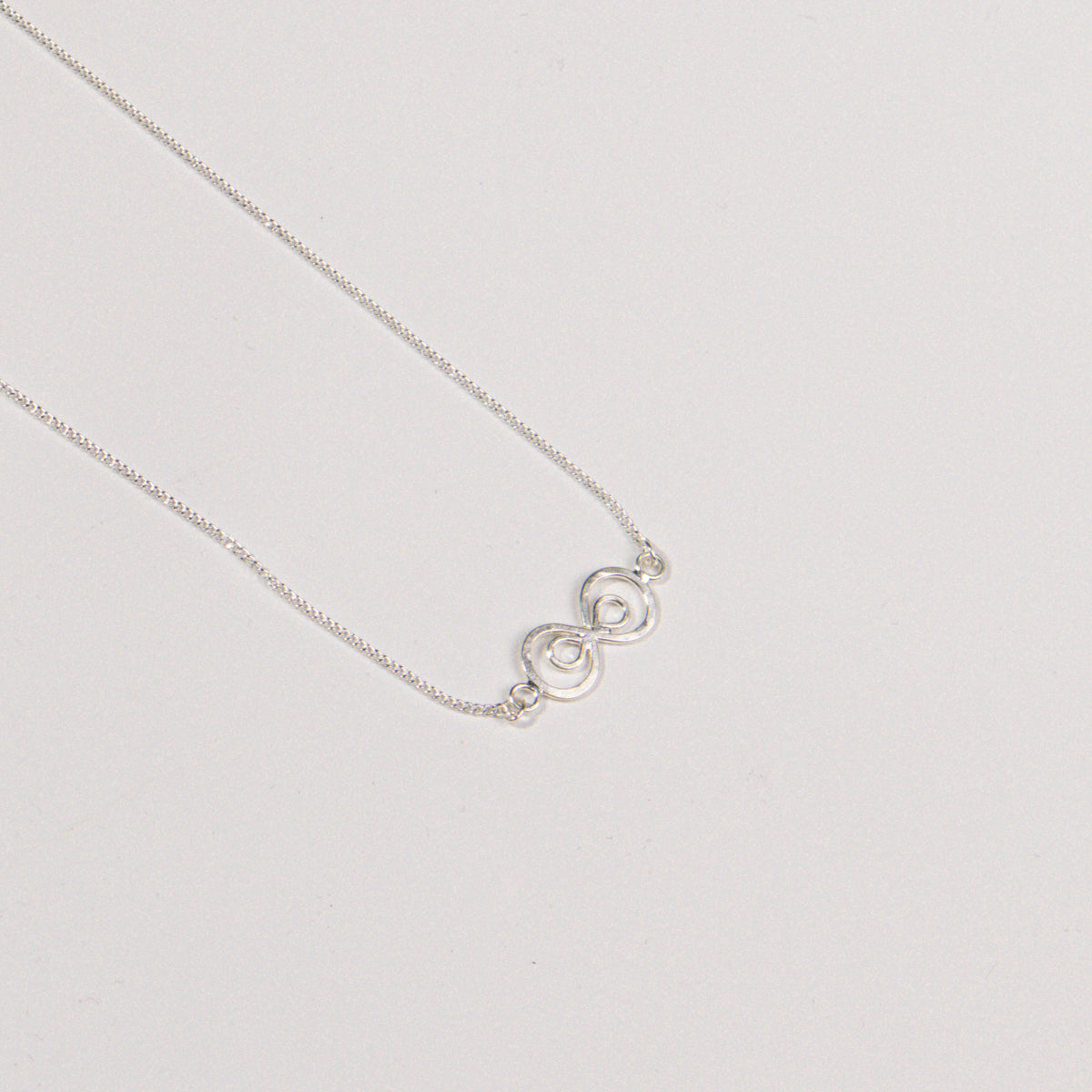 Infinity Flat Wire Pendant Necklace