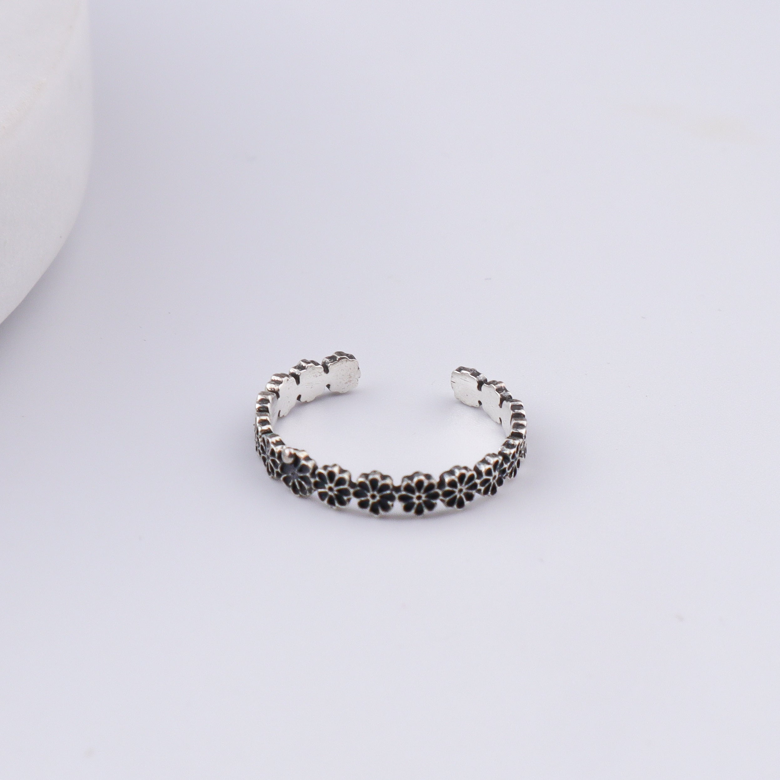 Flower Silver Ring