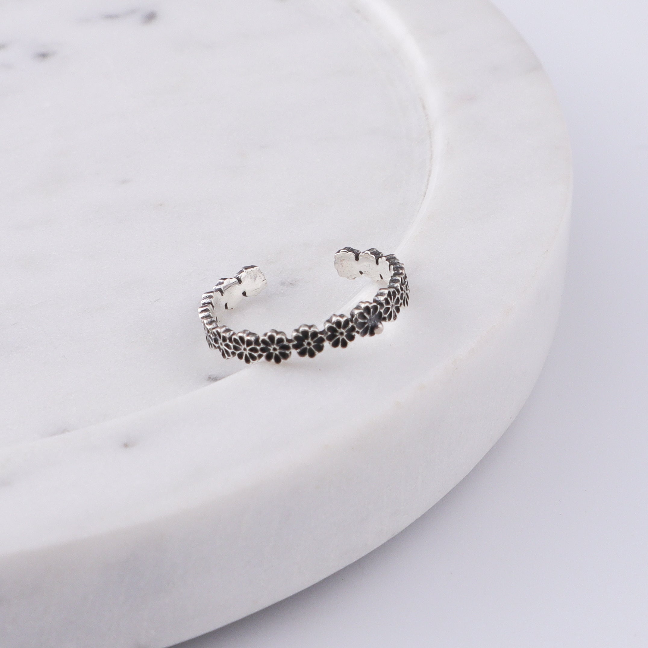 Flower Silver Ring