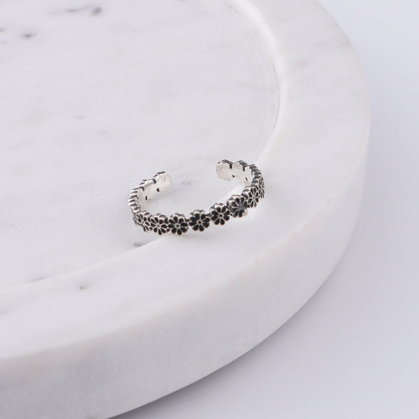 Flower Silver Ring