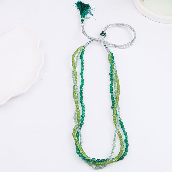 Russian Quartz & Peridot Twisted Necklace