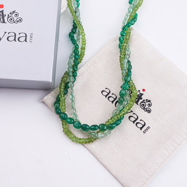 Russian Quartz & Peridot Twisted Necklace