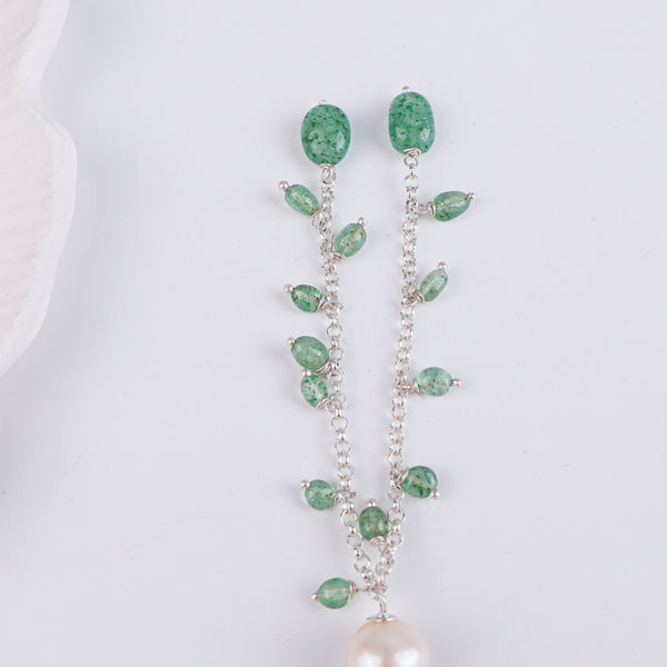 Russian Quartz & Baroque Pearl Hairpin