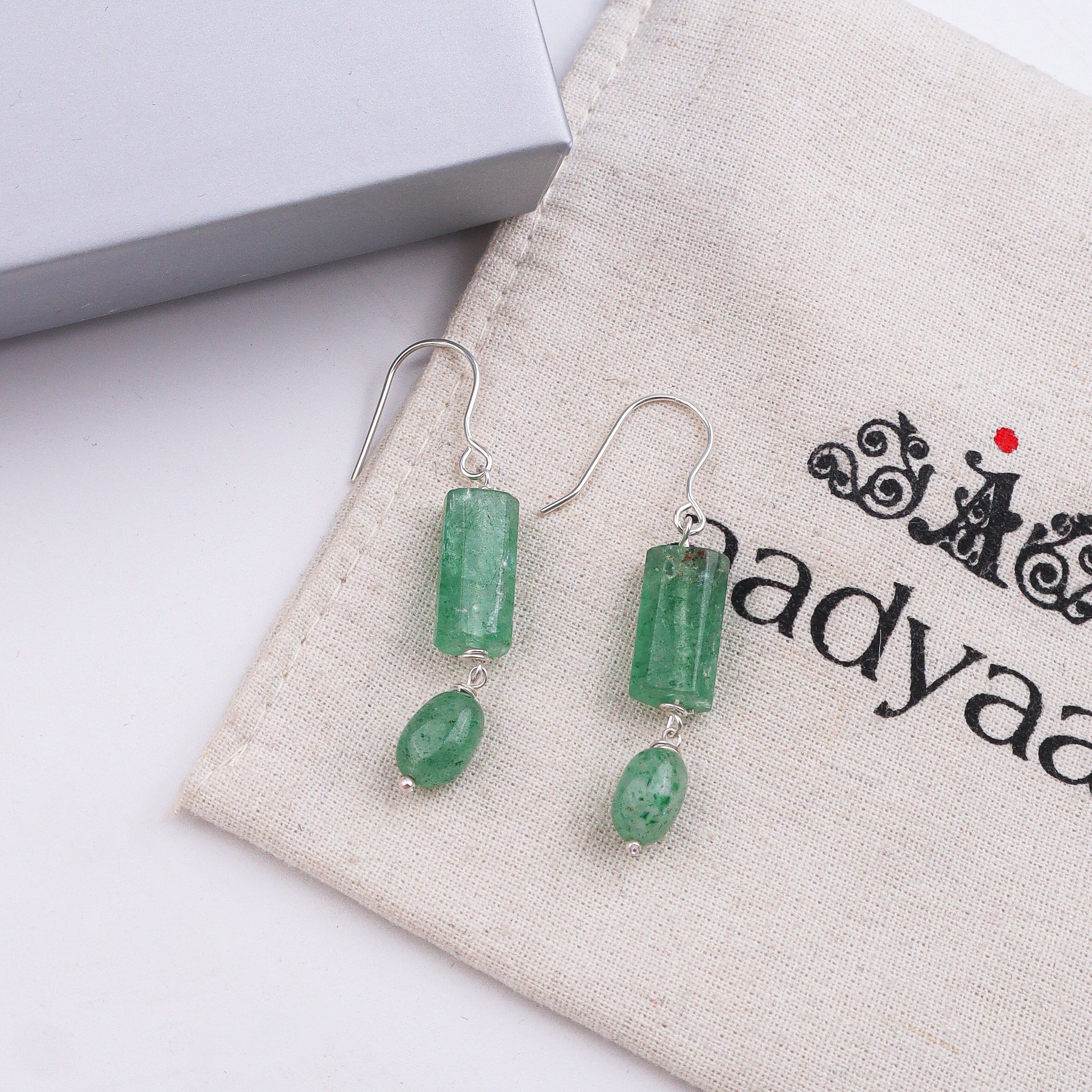 Russian Quartz Silver Earrings (Project Handmade)