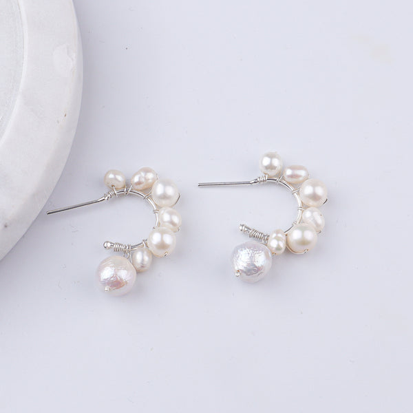 Baroque & Freshwater Pearl Hoops (Project Handmade)