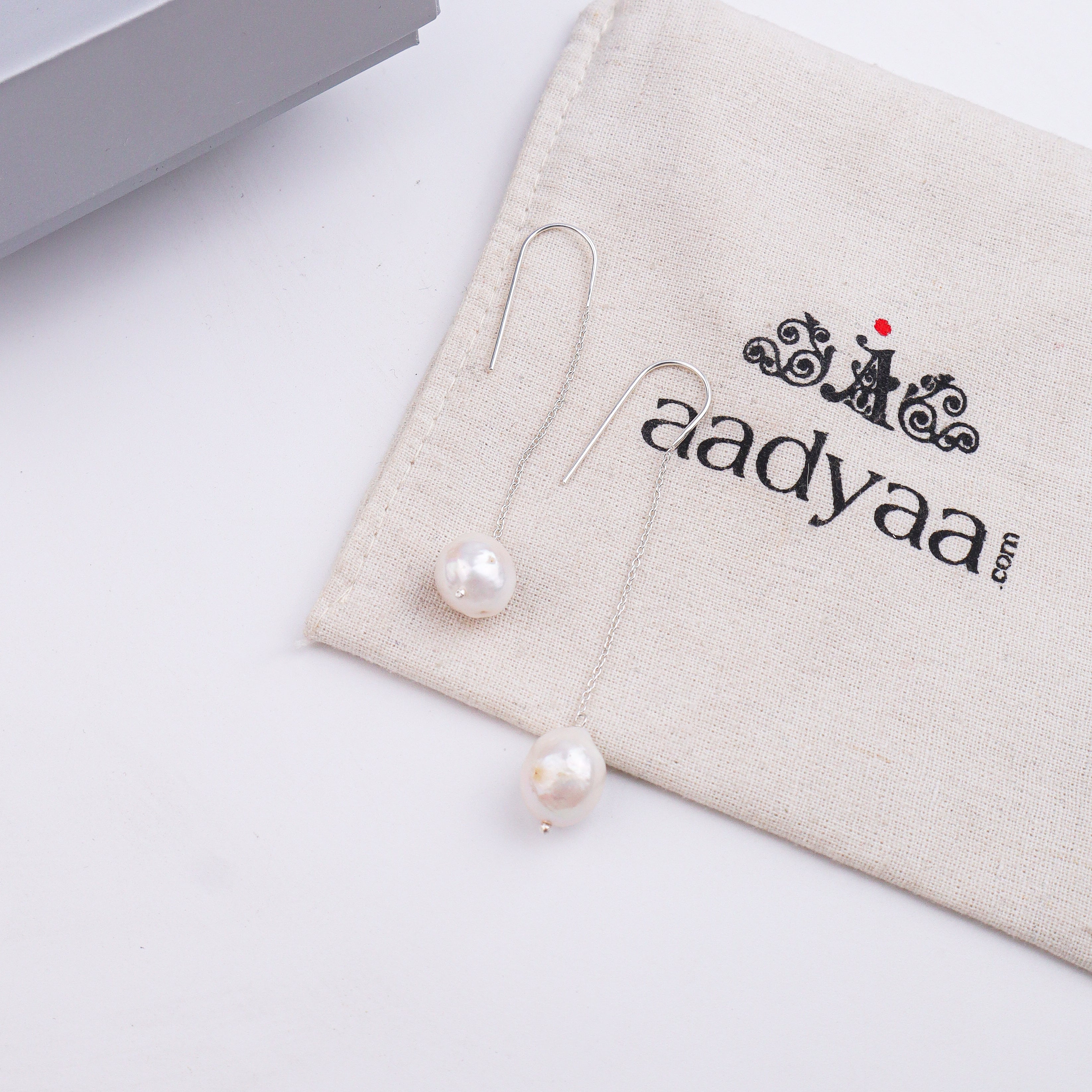 Baroque Pearl Silver Earrings (Project Handmade)