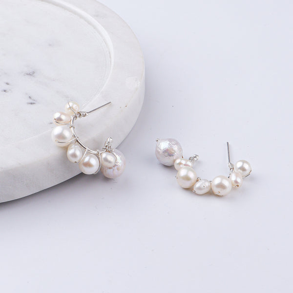 Baroque & Freshwater Pearl Hoops (Project Handmade)