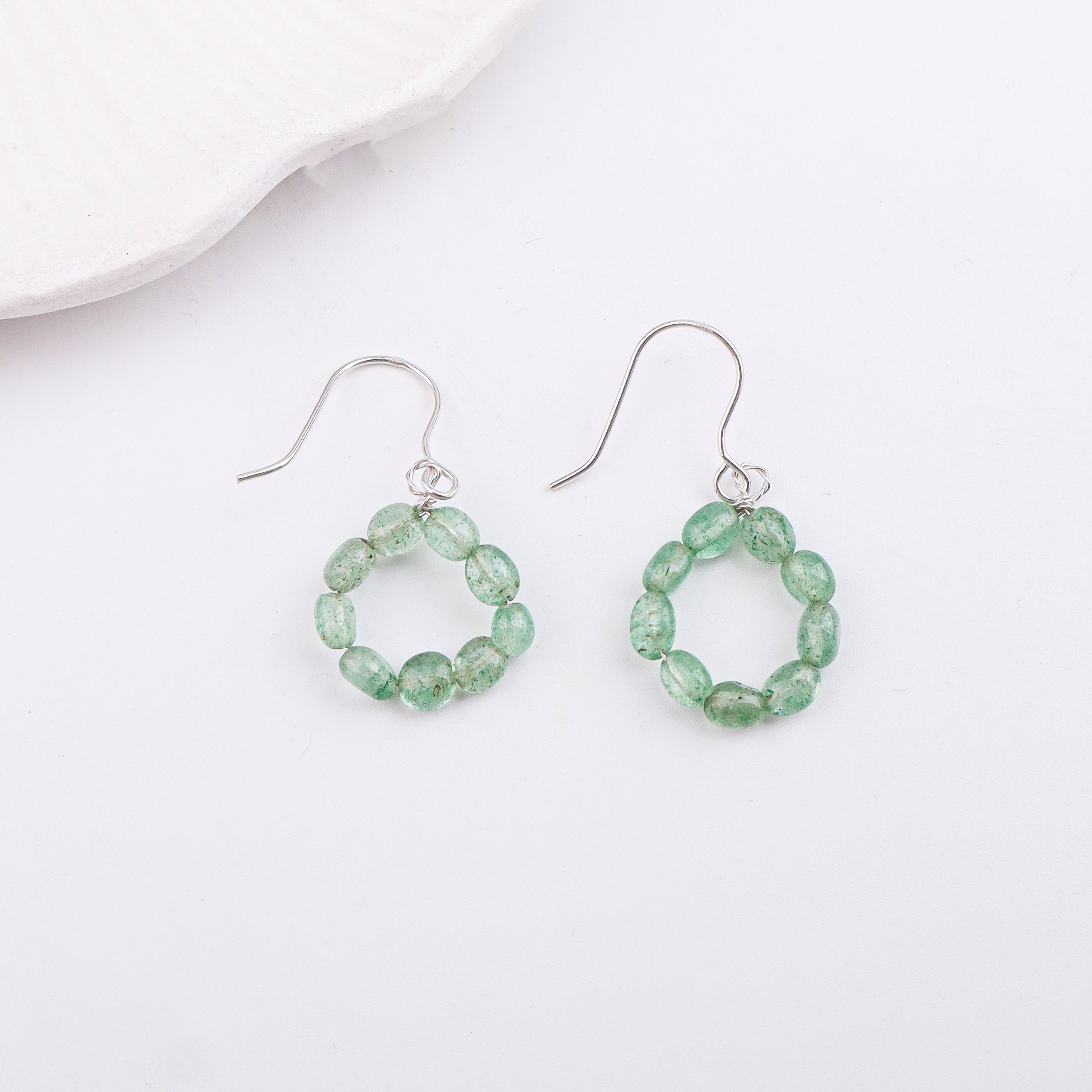 Russian Quartz Silver Earrings (Project Handmade)