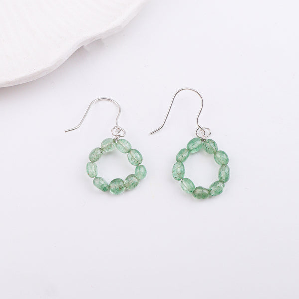 Russian Quartz Silver Earrings (Project Handmade)