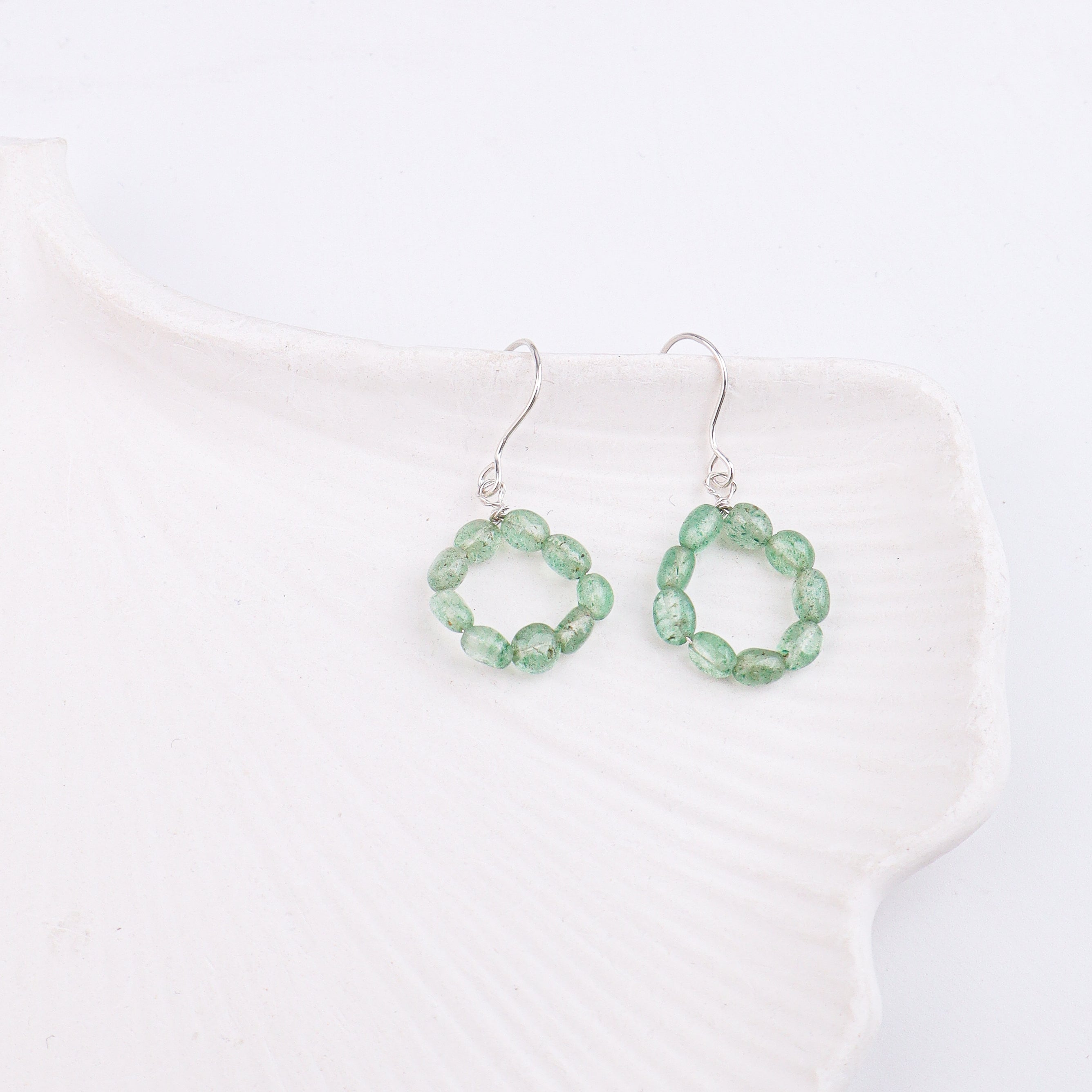 Russian Quartz Silver Earrings (Project Handmade)