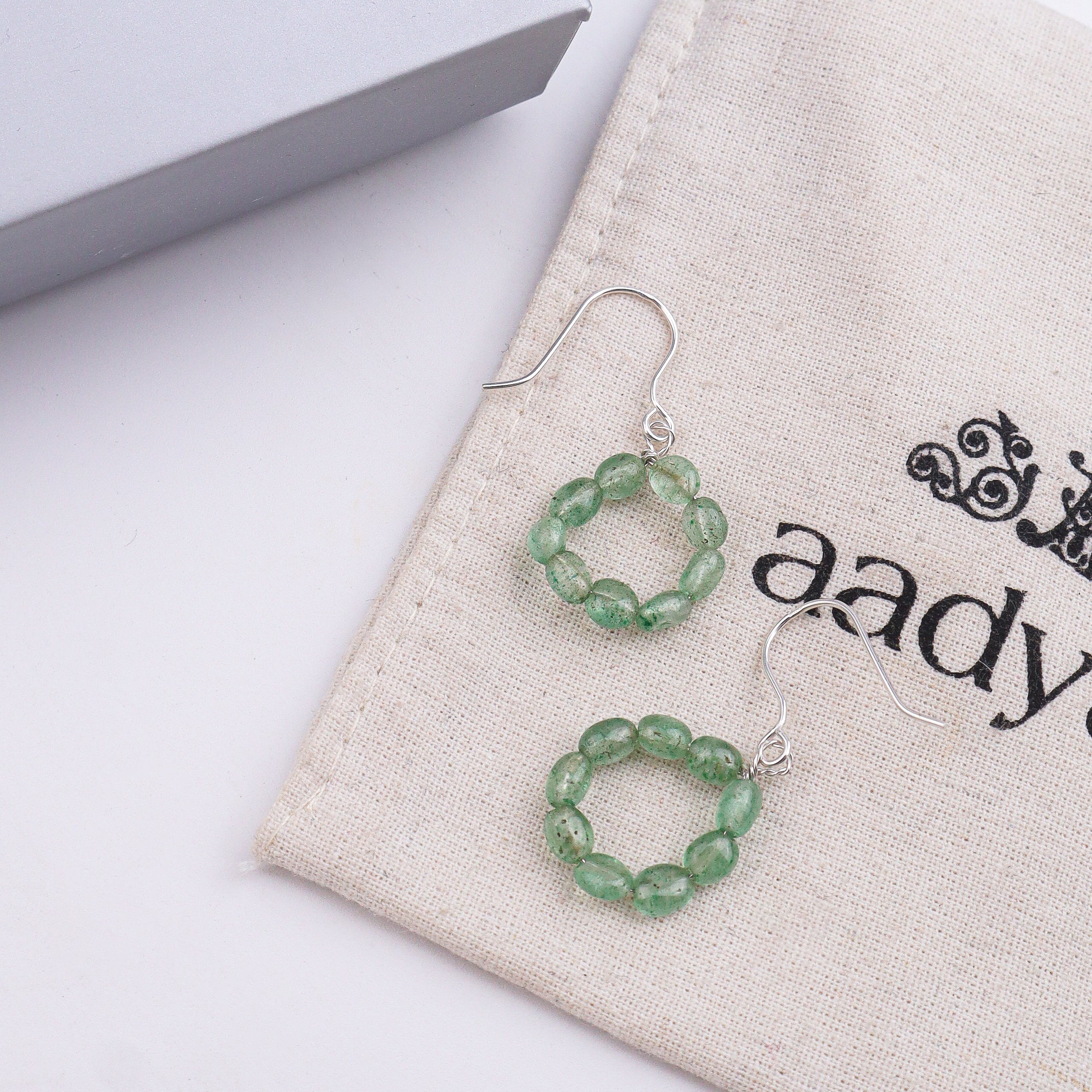 Russian Quartz Silver Earrings (Project Handmade)