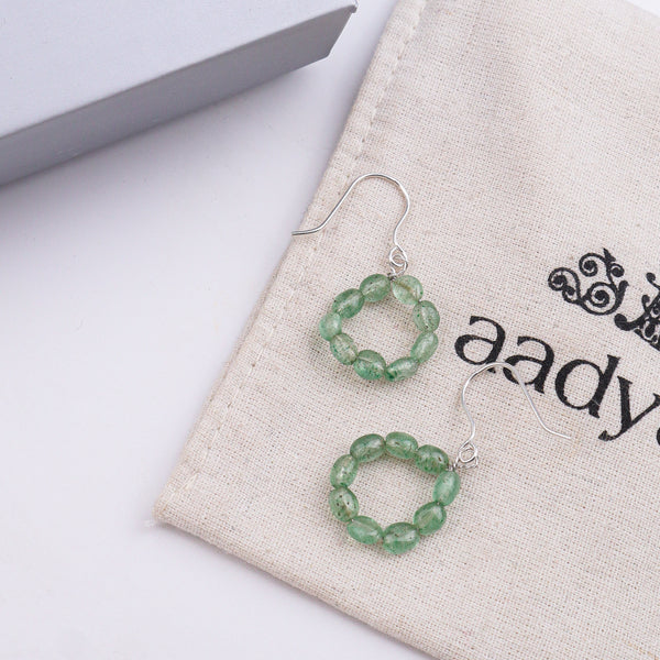 Russian Quartz Silver Earrings (Project Handmade)