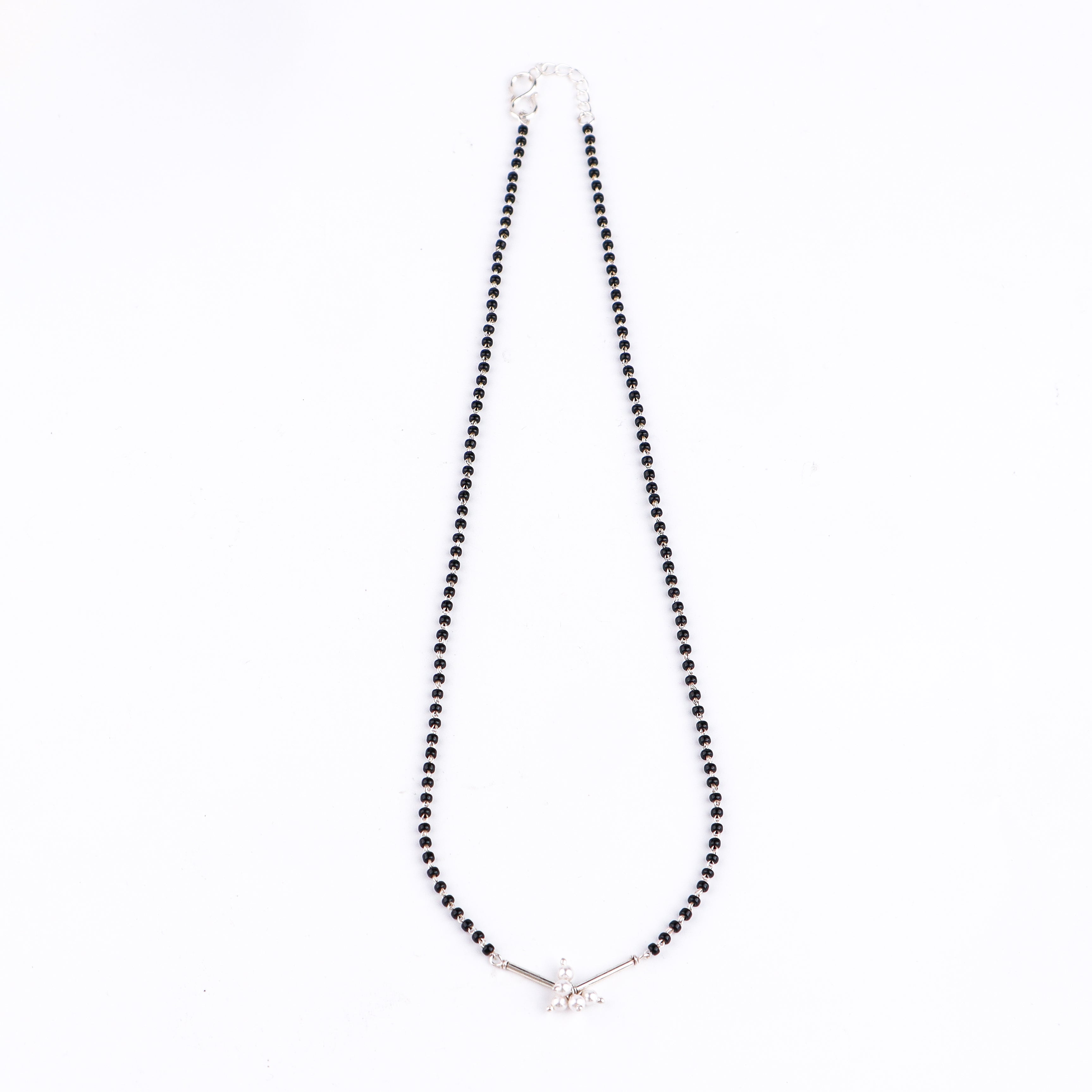 Handmade Silver Mangalsutra : tiny pearl bunch