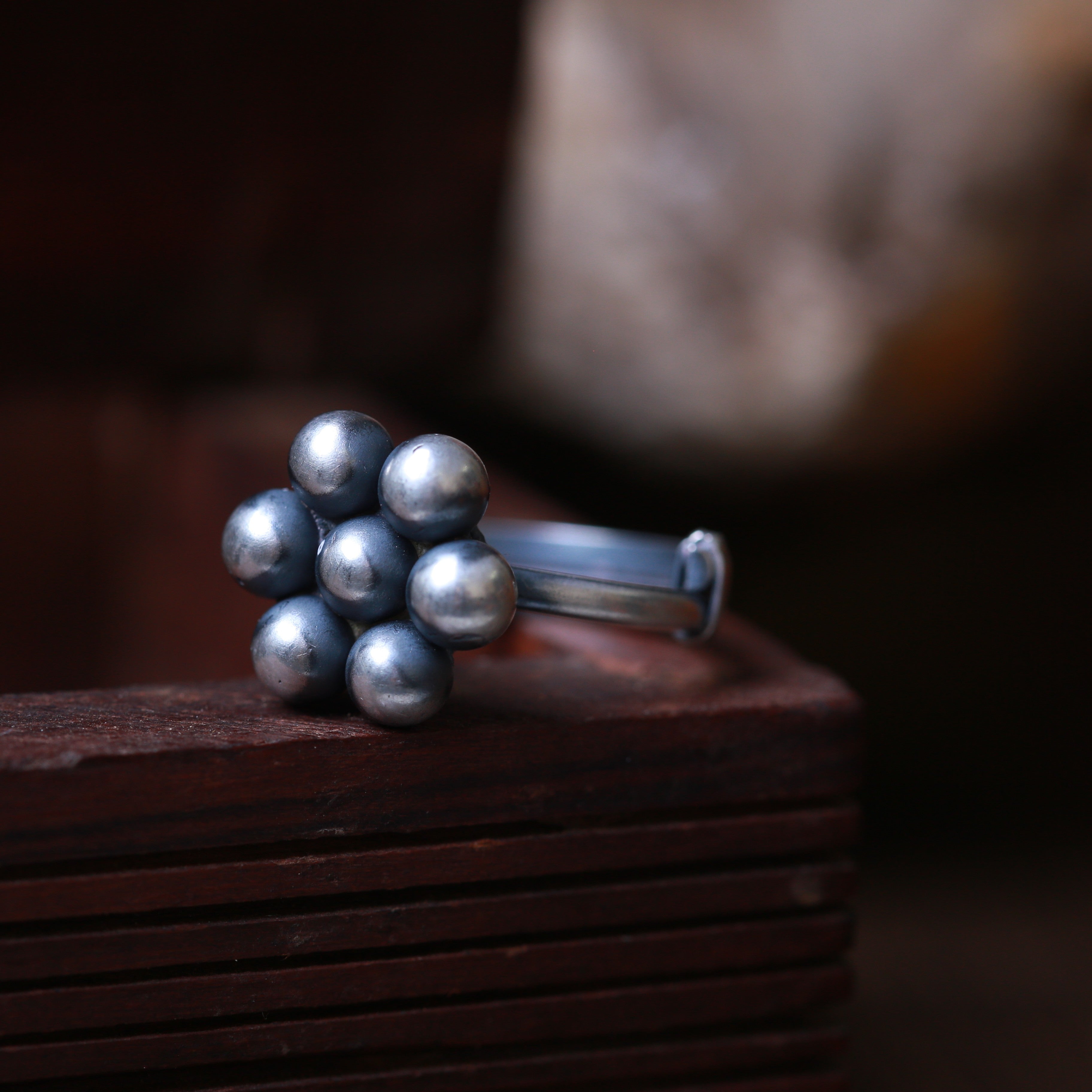 Silver Kudi Motif Ring (Medium)