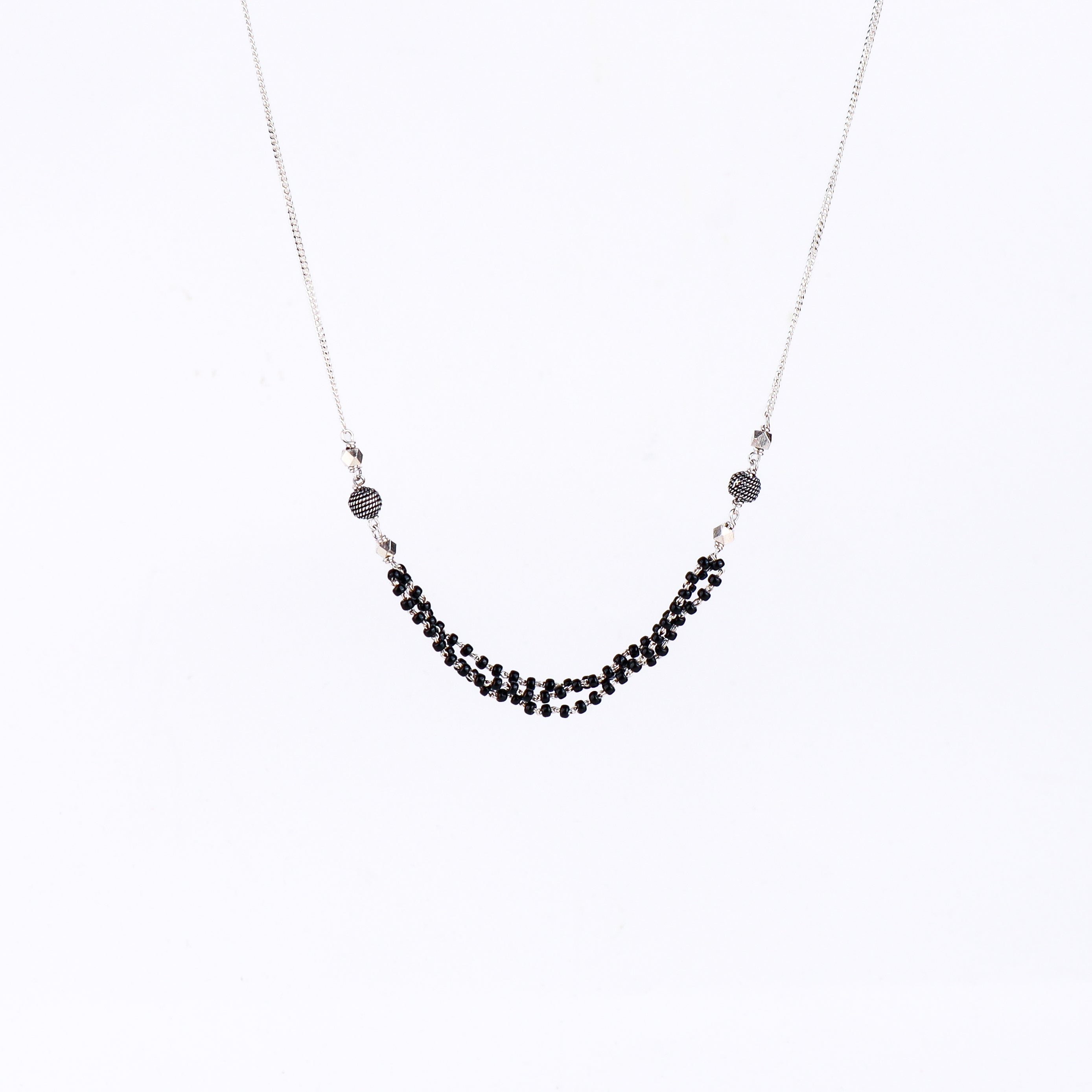 Handmade Silver Mangalsutra : String bunch