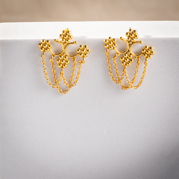 Kudi Jhumar Earrings |  92.5 Silver | 22K Gold Plated