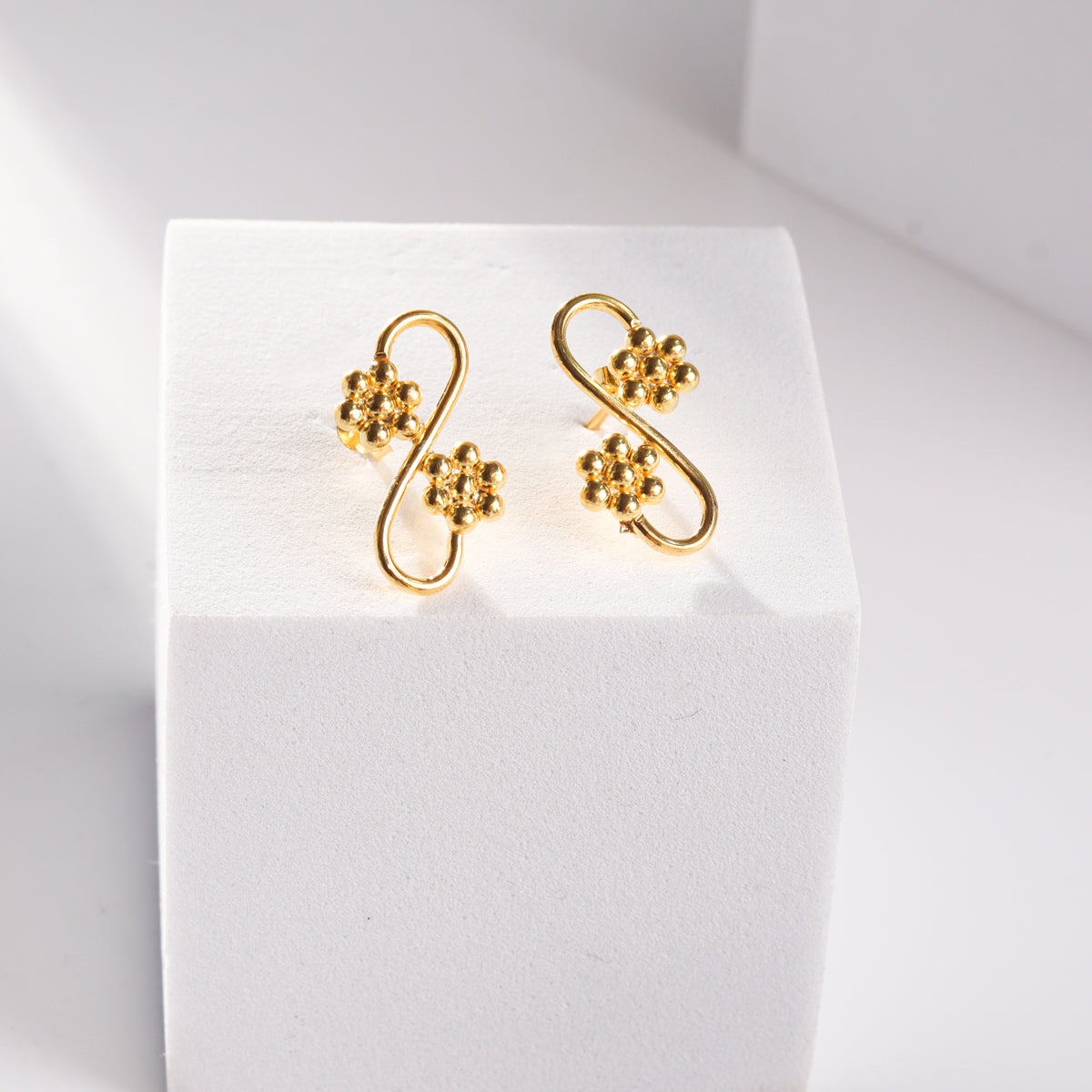Silver Kudi Leher Earring (Gold Plated)