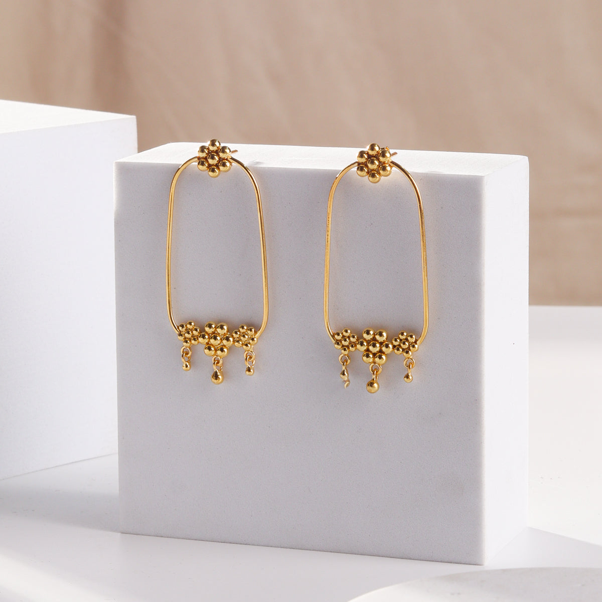 Silver Kudi Chandbali Earring (Gold Plated)