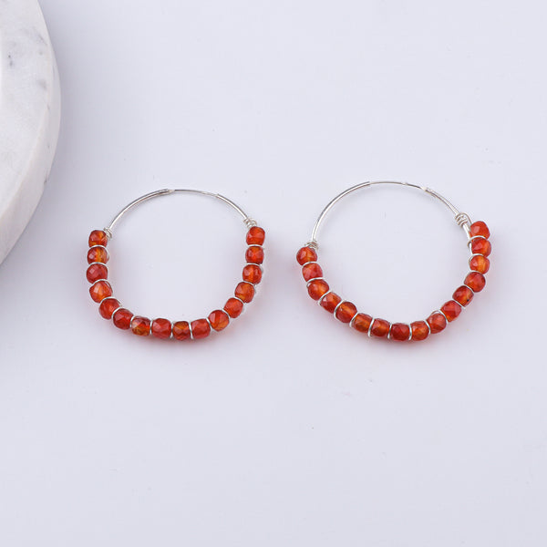 Carnelian Wrap Hoops (Project Handmade)