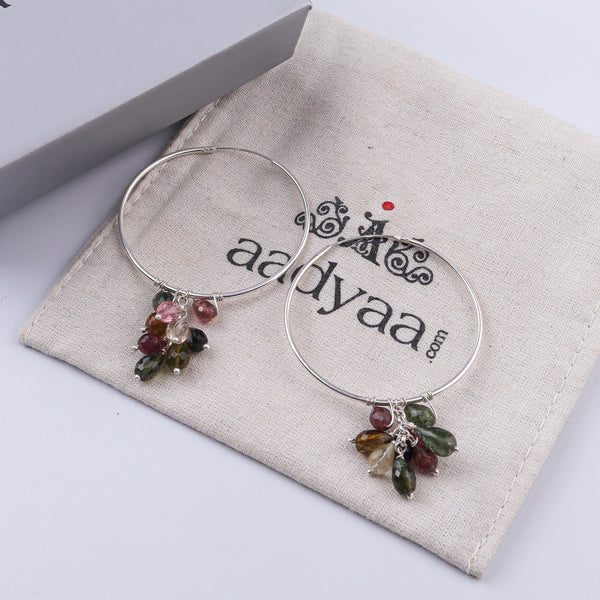 Tourmaline Hoops (Project Handmade)