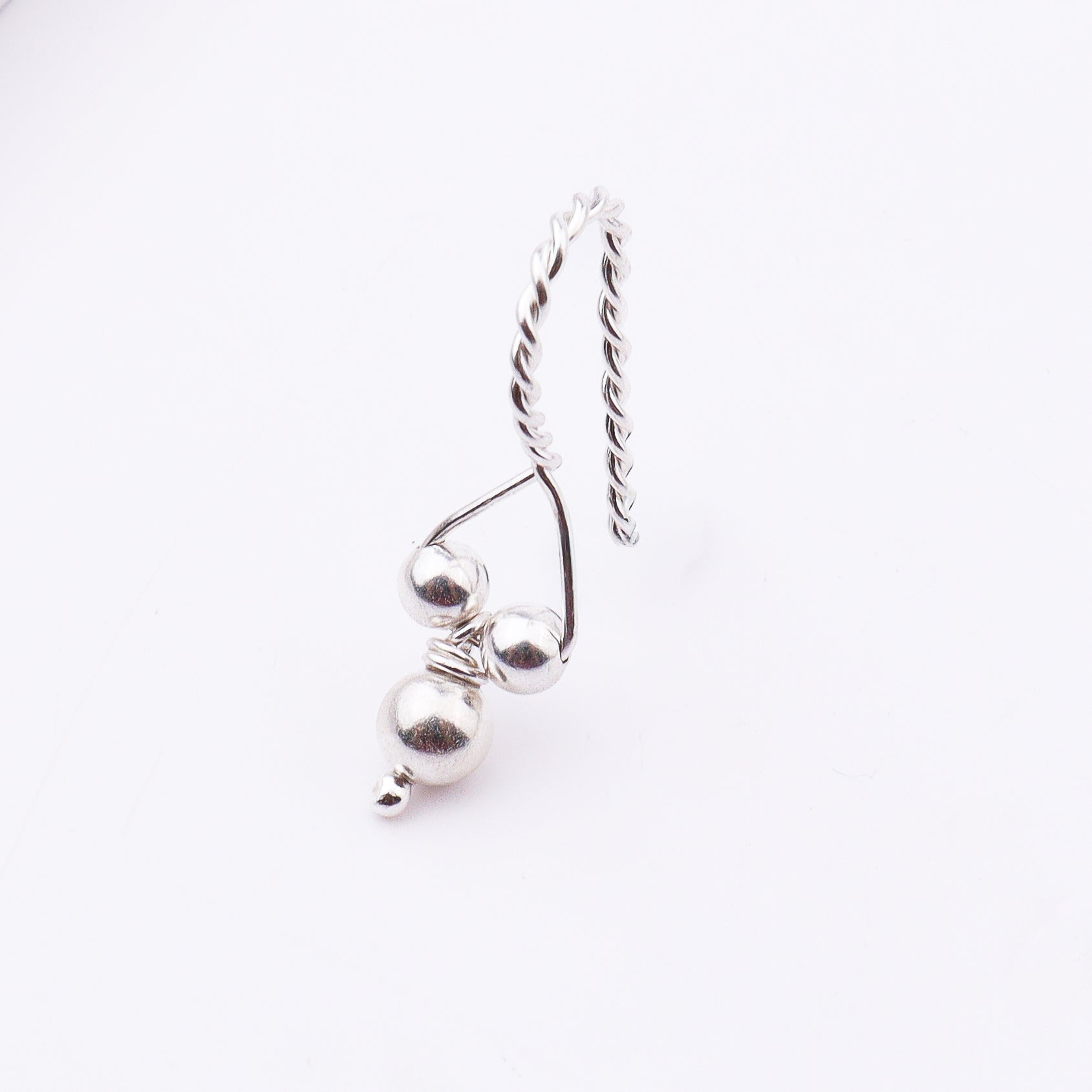 Silver Bead Bhik Bali (Clip-On)