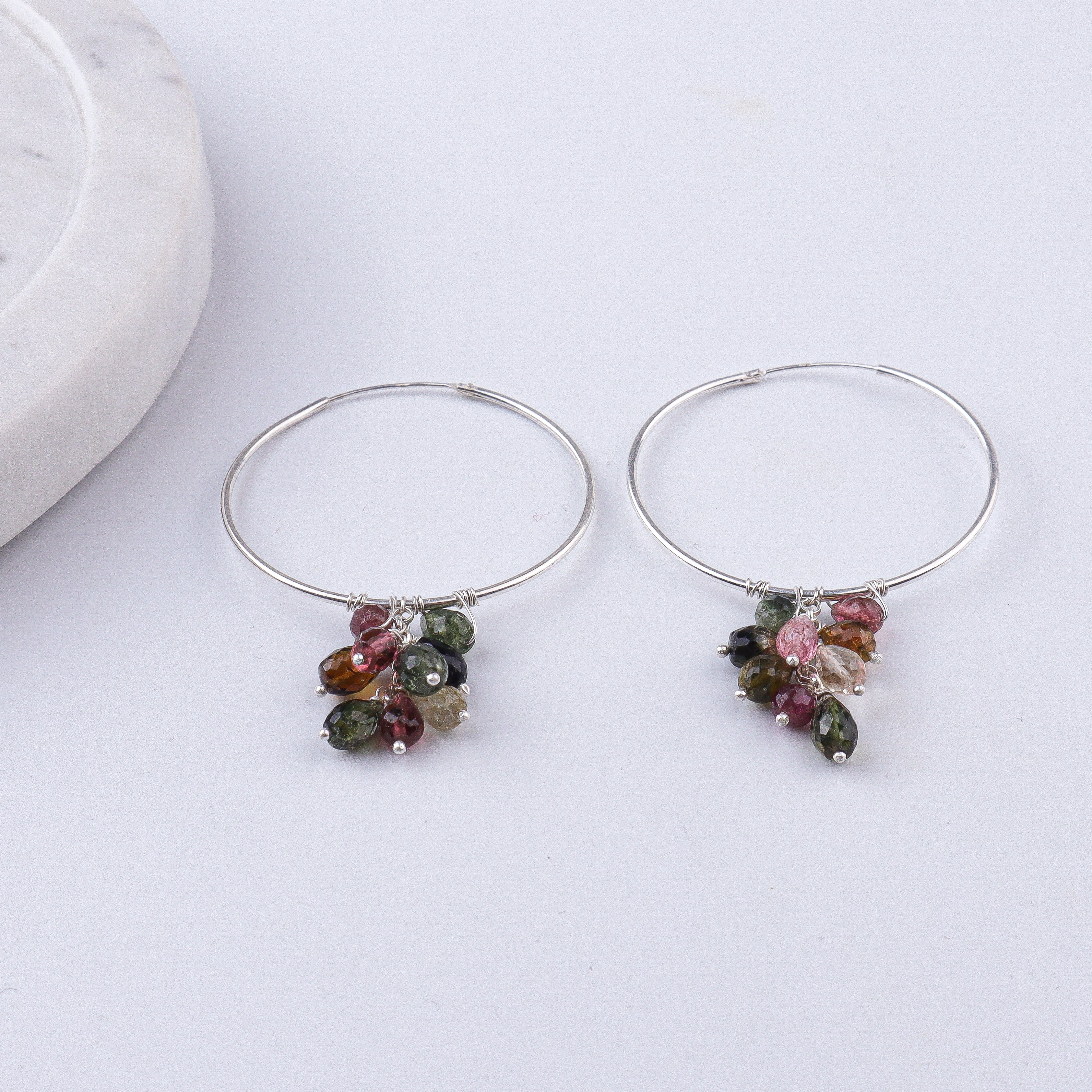 Tourmaline Hoops (Project Handmade)