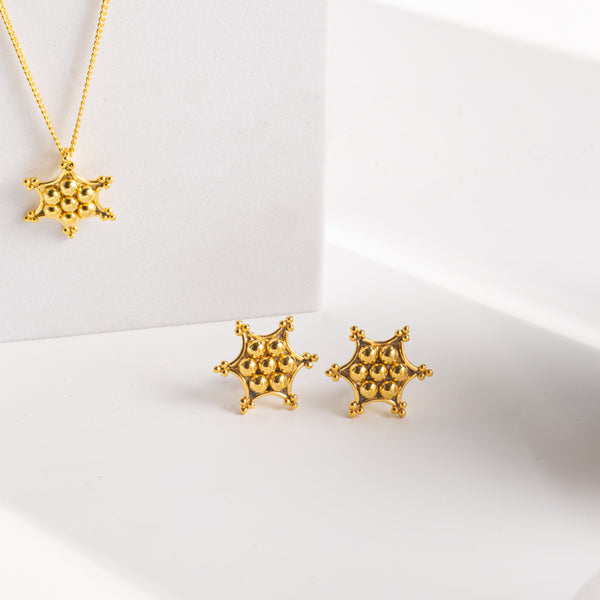 Kudi Nakshatra Pendant Set |  92.5 Silver | 22K Gold Plated