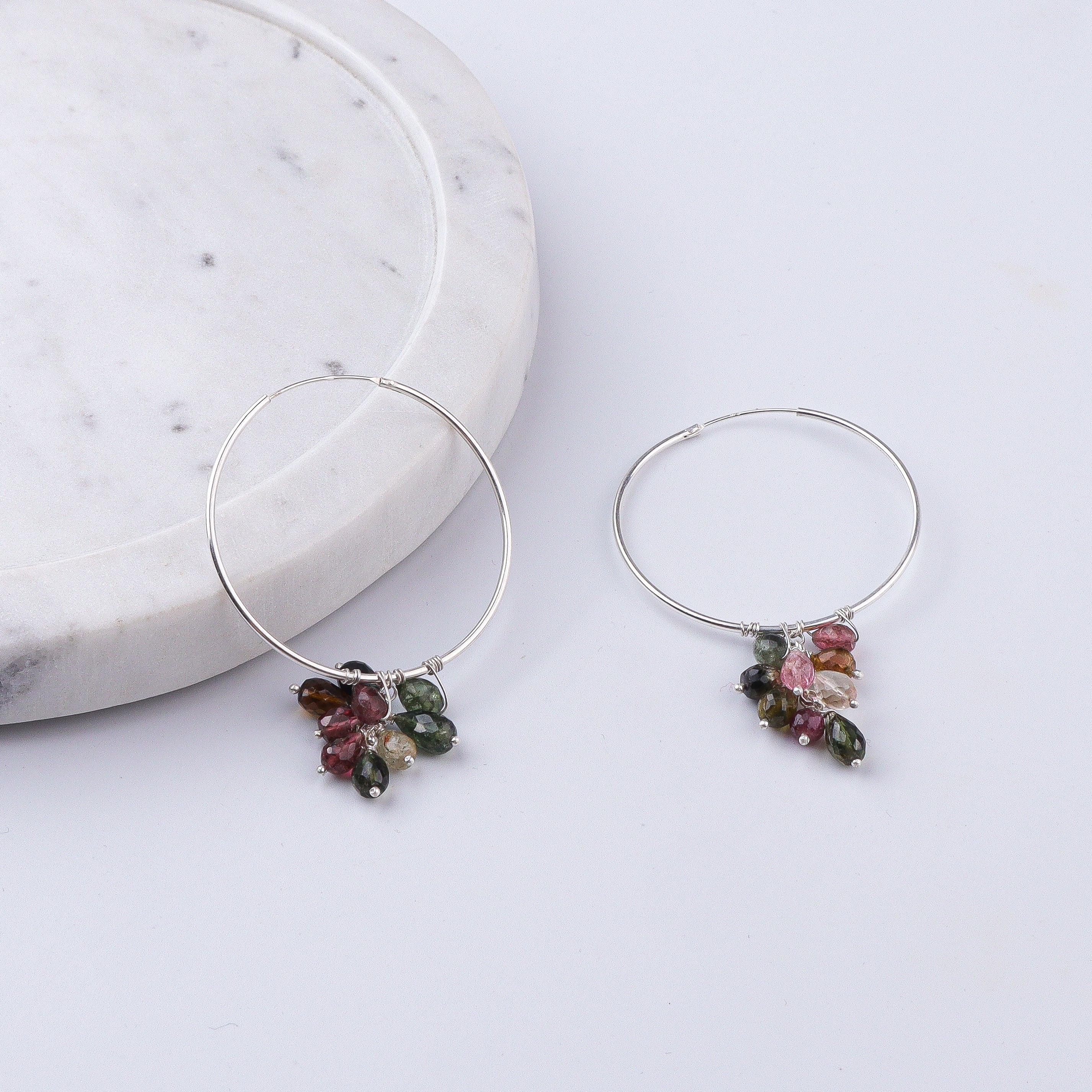 Tourmaline Hoops (Project Handmade)