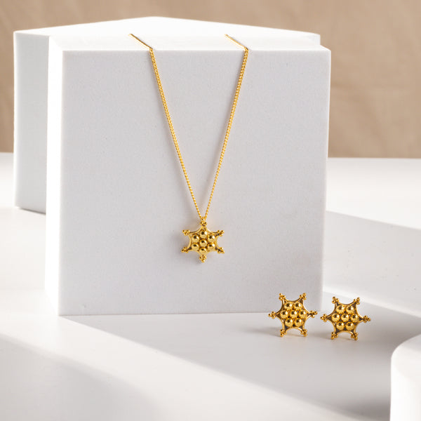 Kudi Nakshatra Pendant Set |  92.5 Silver | 22K Gold Plated