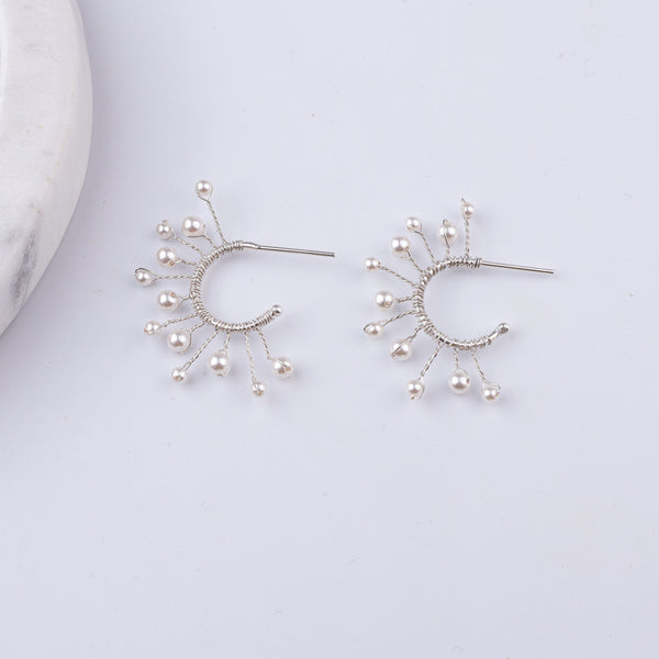 Pearl Snowflake Hoops (Project Handmade)