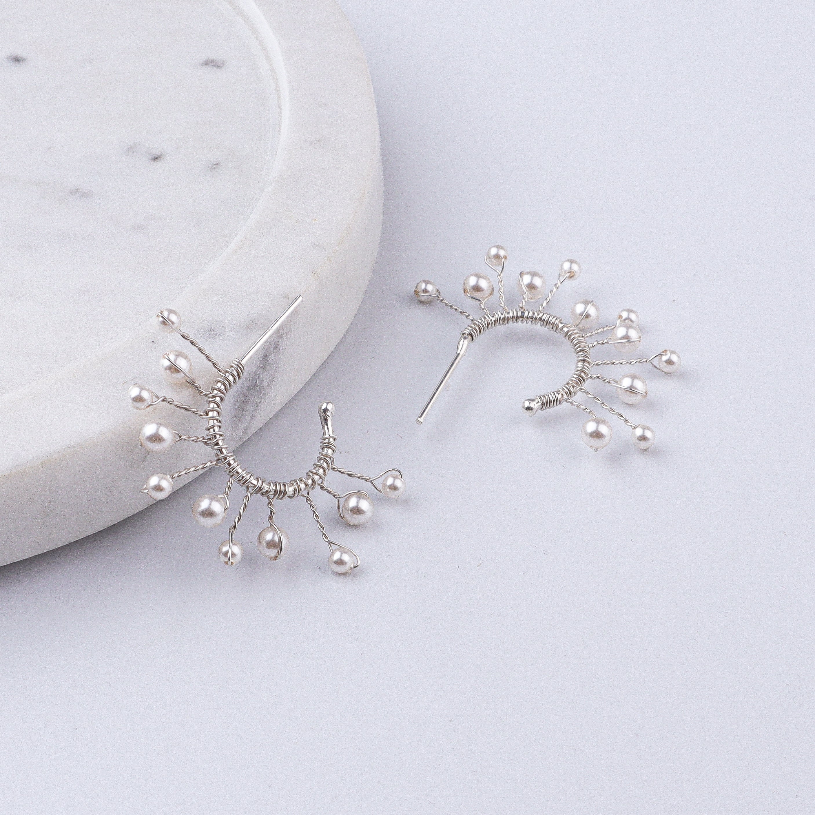 Pearl Snowflake Hoops (Project Handmade)