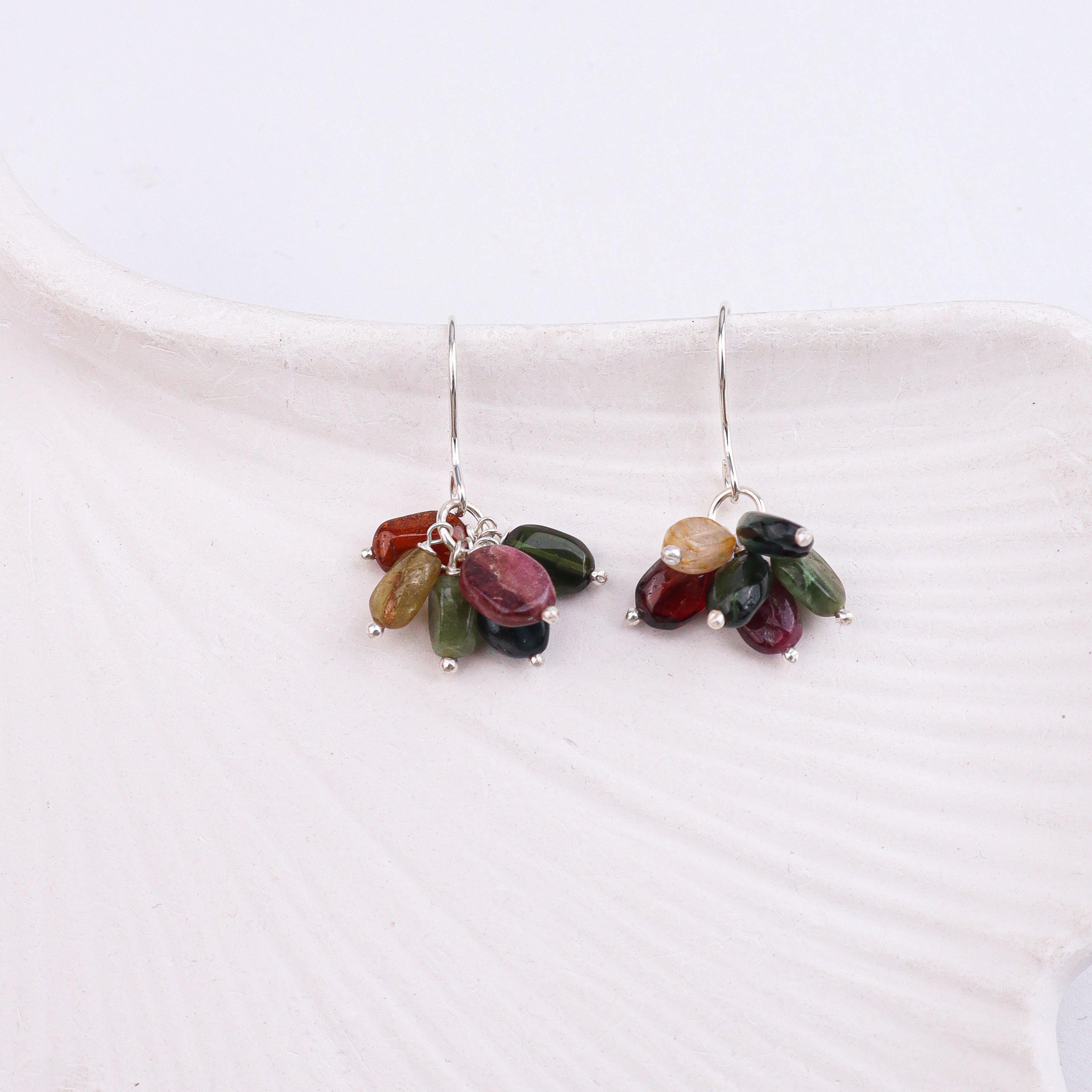 Turquoise Silver Earrings (Project Handmade)