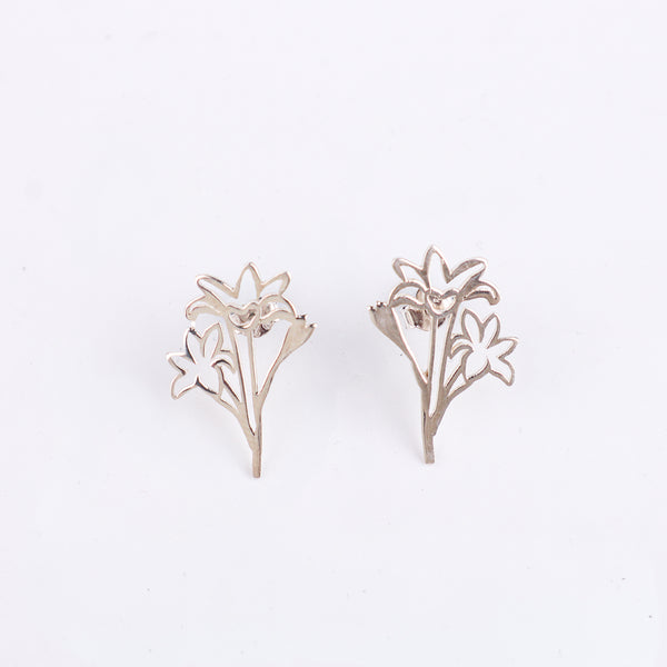 Rajanigandha Silver Earrings
