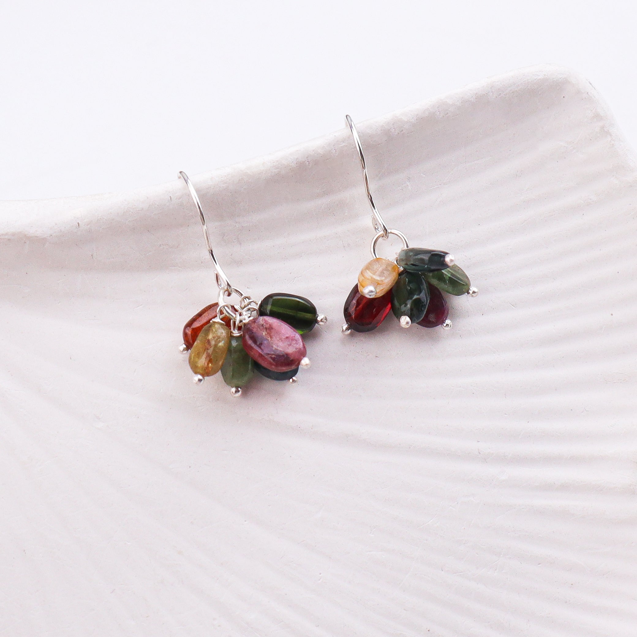 Turquoise Silver Earrings (Project Handmade)