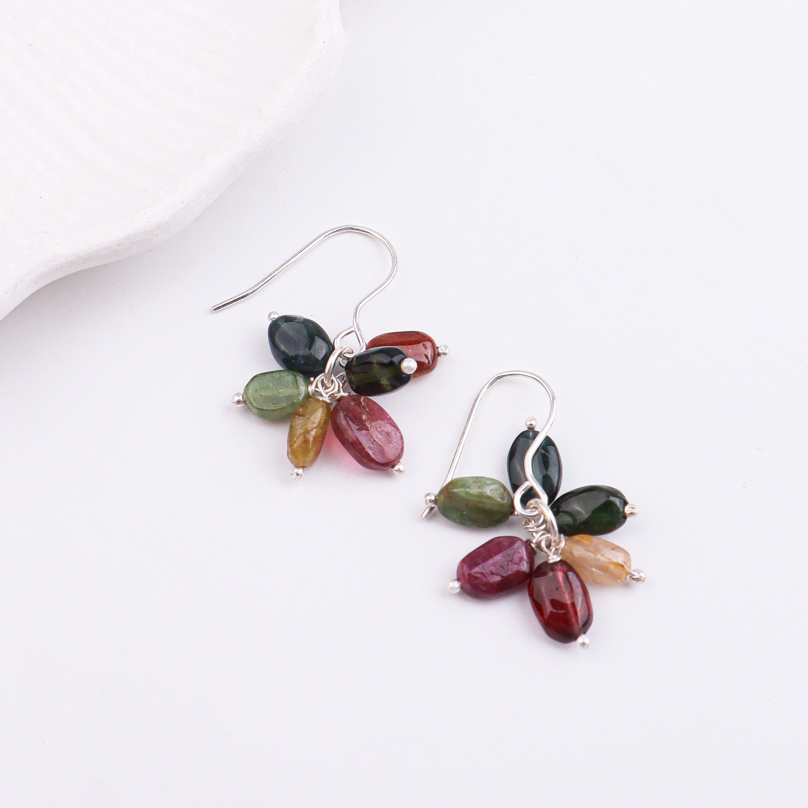 Turquoise Silver Earrings (Project Handmade)