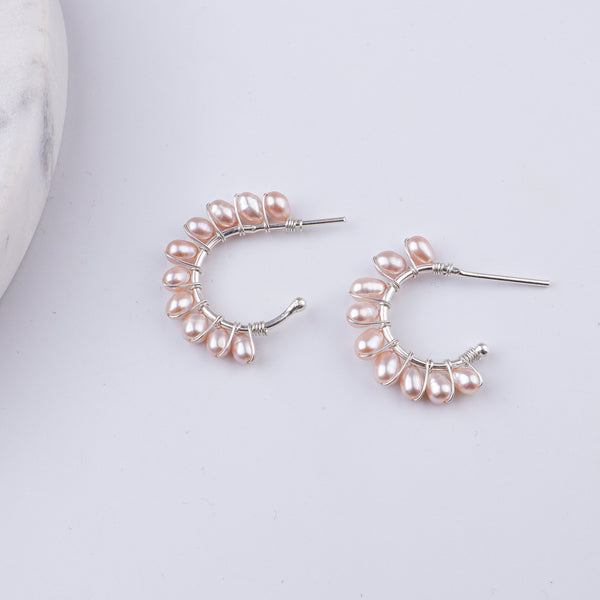 Rice Pearl Wrap Hoops (Project Handmade)