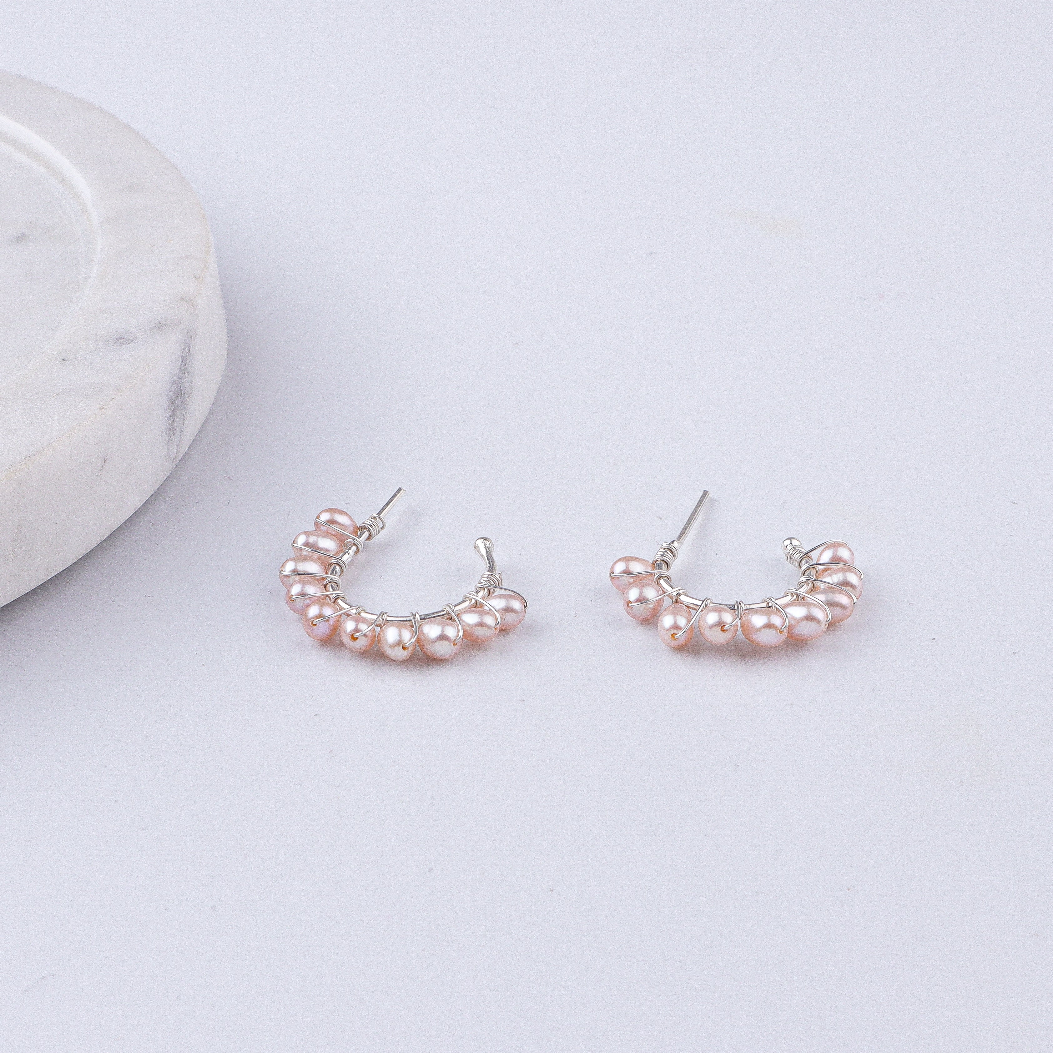 Rice Pearl Wrap Hoops (Project Handmade)
