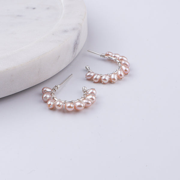Rice Pearl Wrap Hoops (Project Handmade)