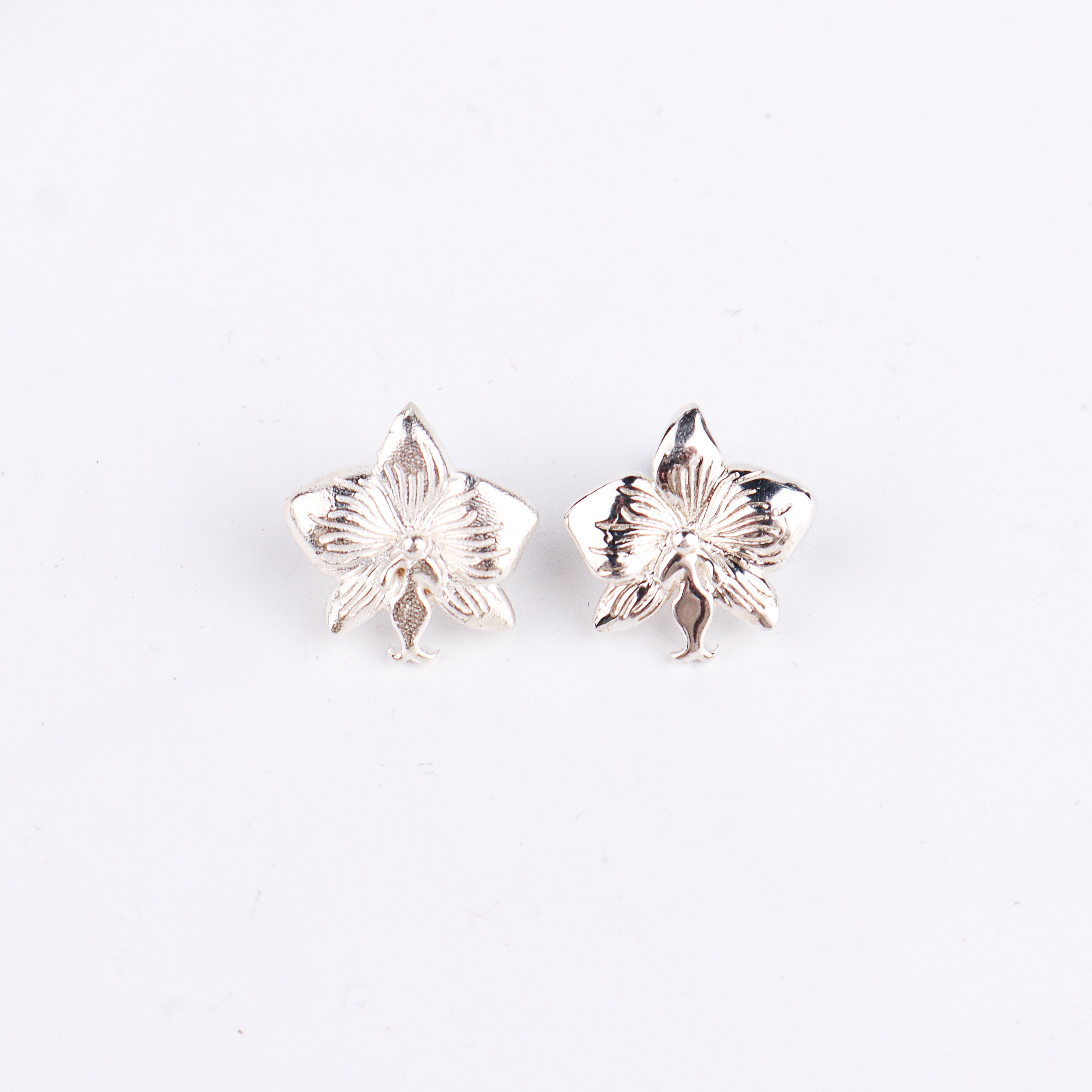 Orchid Silver Earring