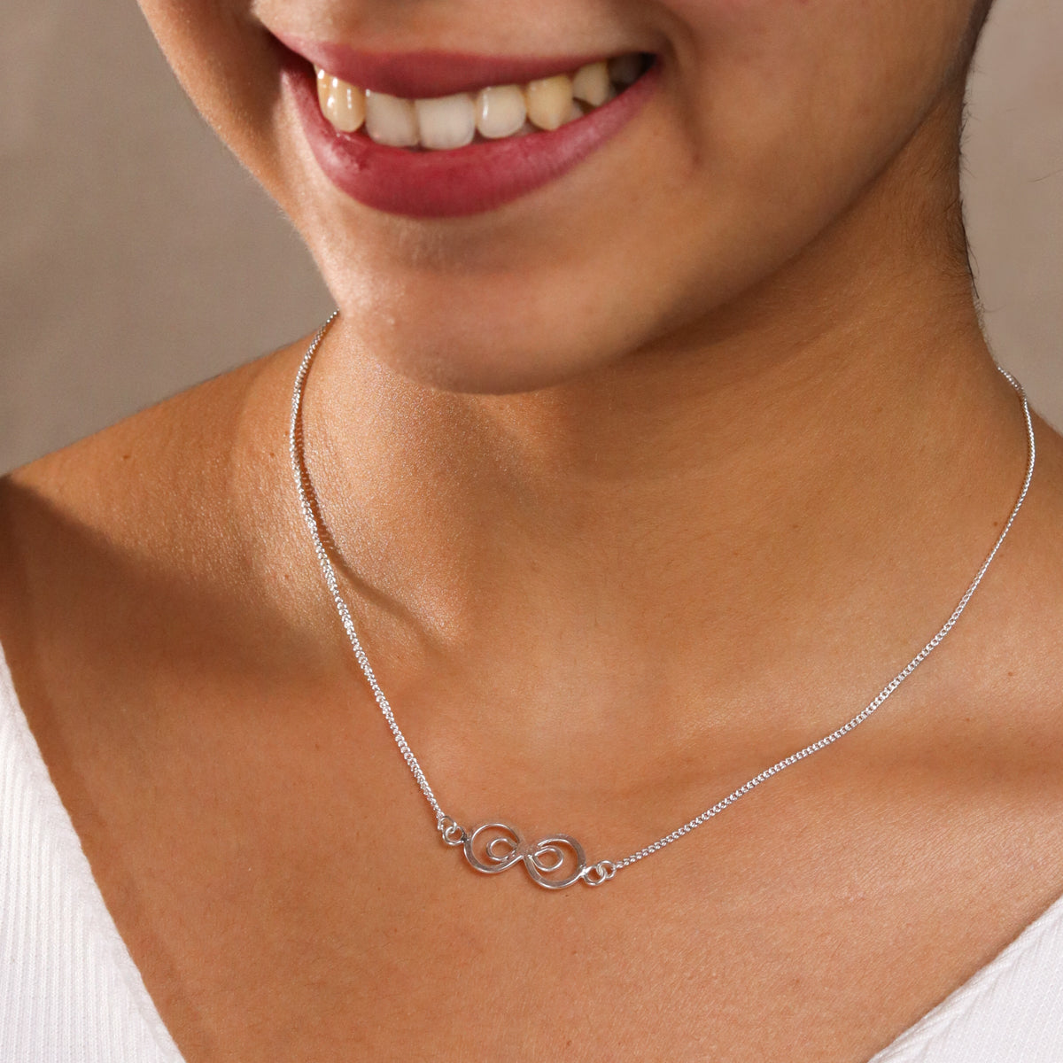 Mother & Me (Infinity Flat Pendant) Necklace