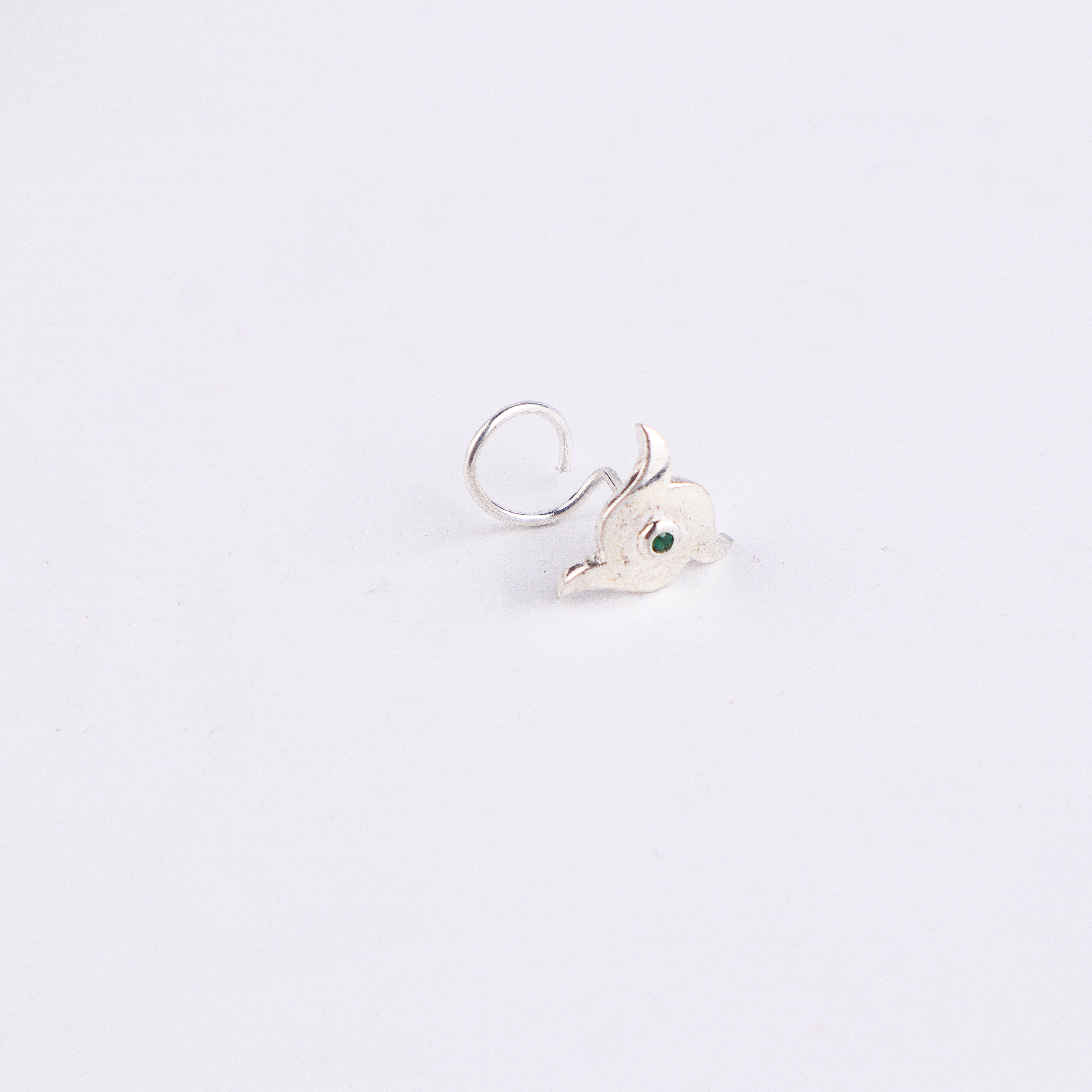 Silver Nakshatra Nose pin (Pierced)