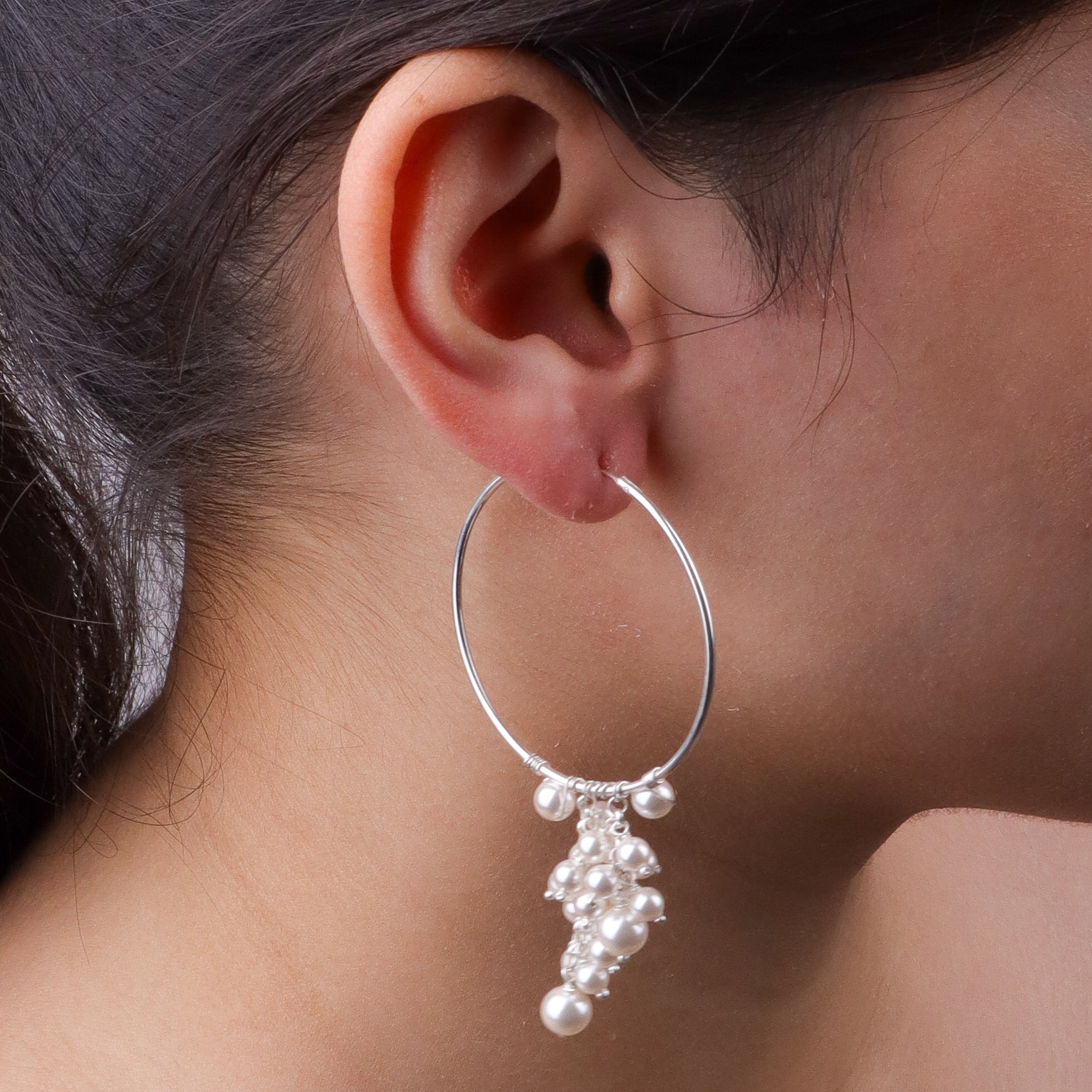 Pearl Bunch Hoops (Project Handmade)