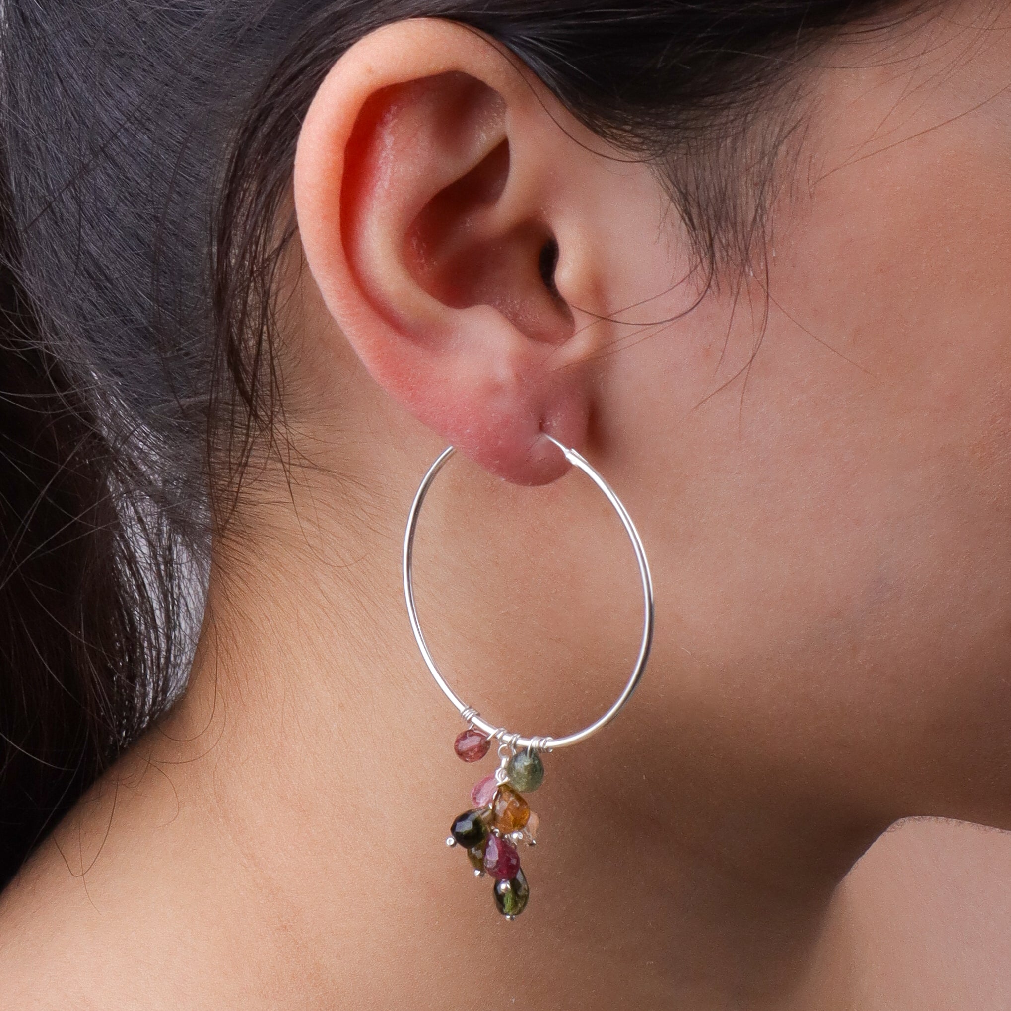 Tourmaline Hoops (Project Handmade)