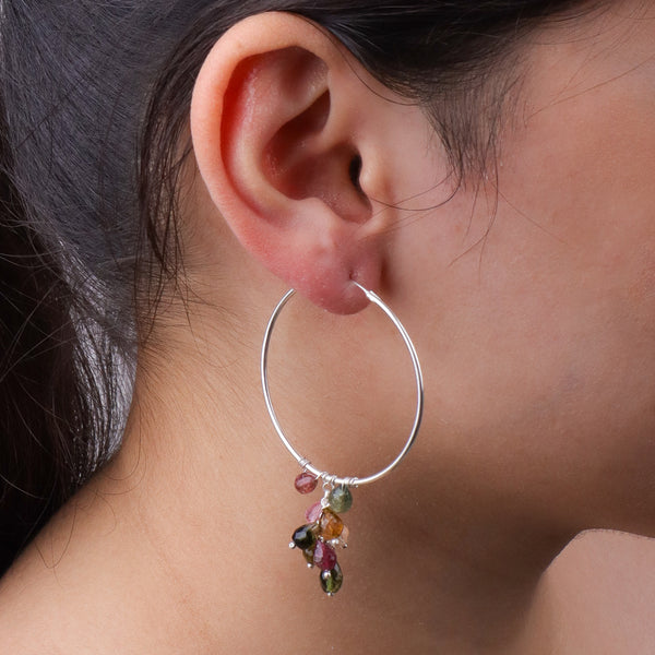 Tourmaline Hoops (Project Handmade)