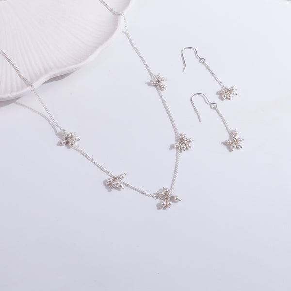 Chain Pearl Bunch Set | 92.5 Sterling Silver