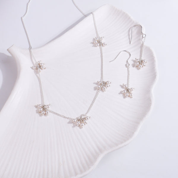 Chain Pearl Bunch Set | 92.5 Sterling Silver