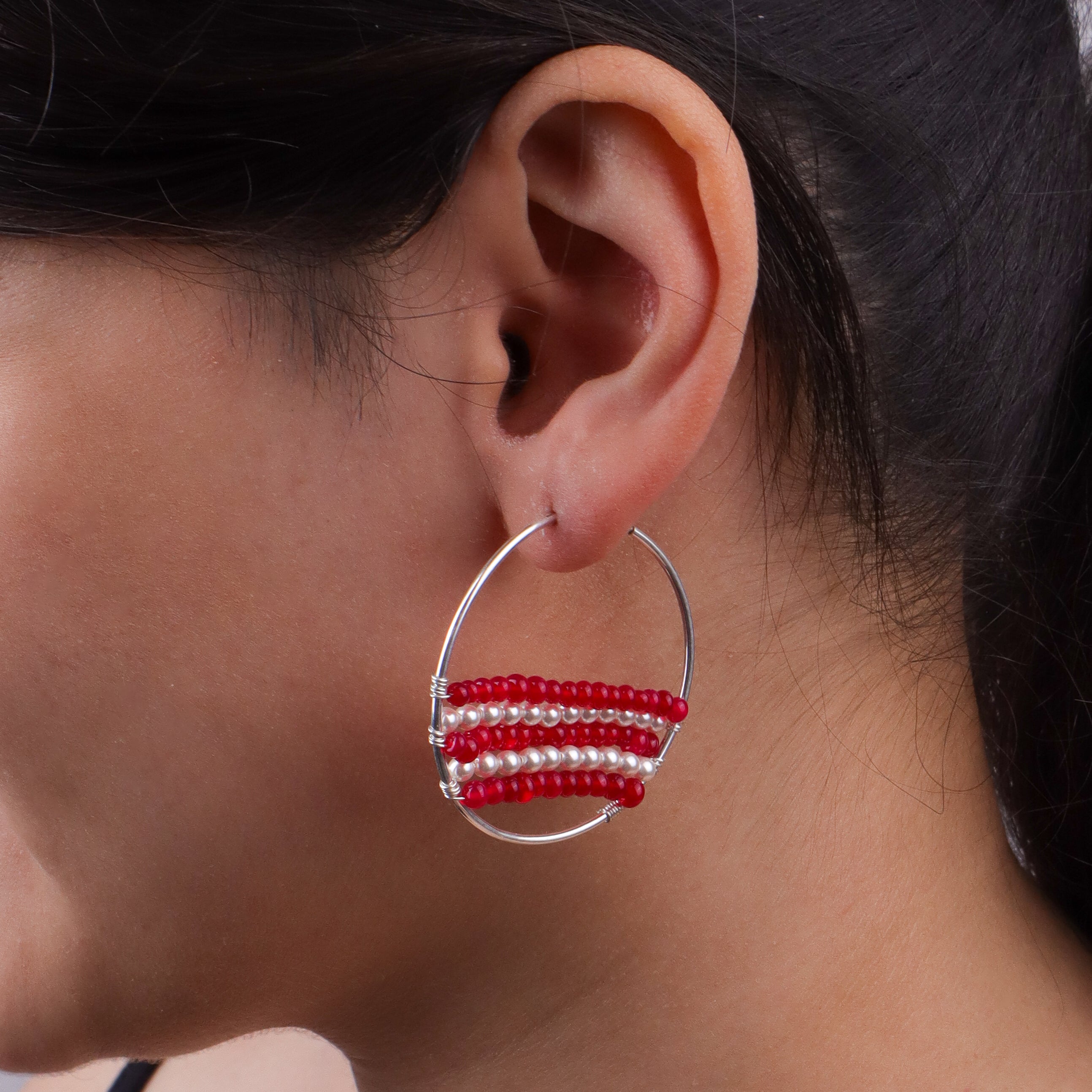 Ruby & Pearl Hoops (Project Handmade)