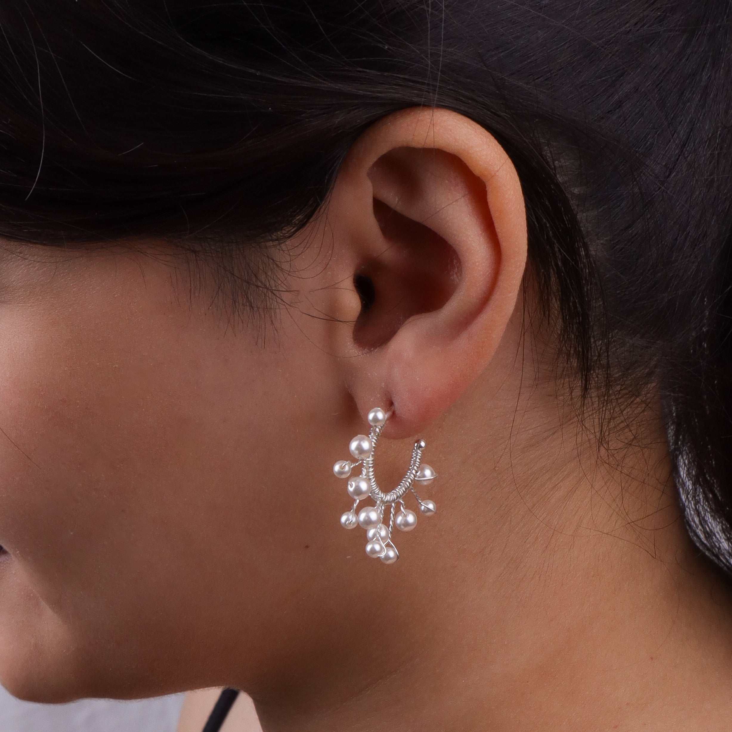 Pearl Snowflake Hoops (Project Handmade)