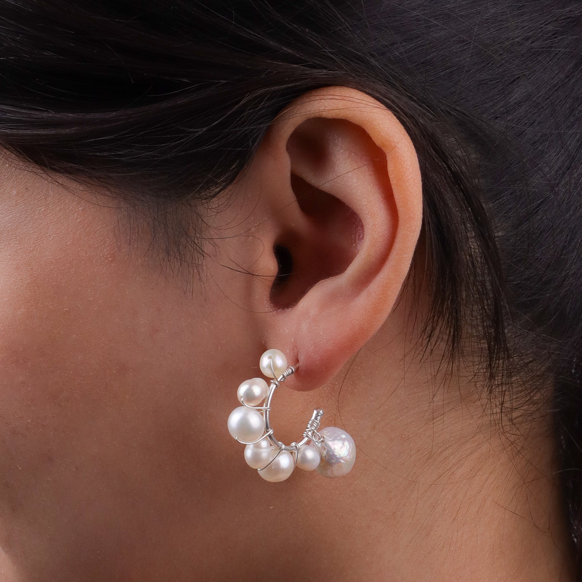 Baroque & Freshwater Pearl Hoops (Project Handmade)